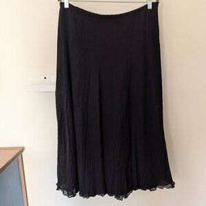 Jones New York Lined Black Maxi Skirt Womens Size XL 14 Possibly Crushed Silk